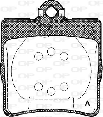 OPEN PARTS Комплект тормозных колодок, дисковый тормоз BPA0678.00